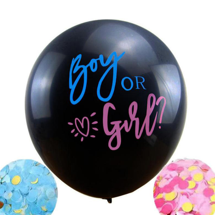 Globos negros para revelar género de 36 pulgadas