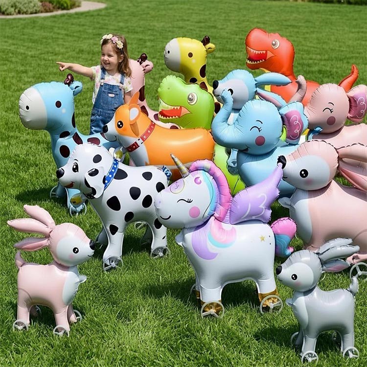 Globo Caminante De Dibujos Animados Con Ruedas