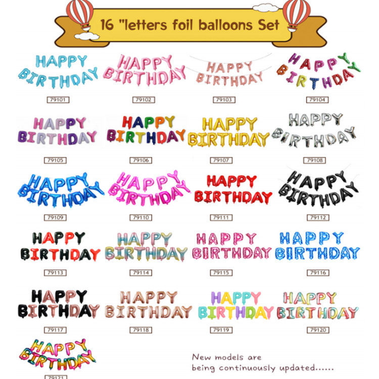 Globos de aluminio de feliz cumpleaños