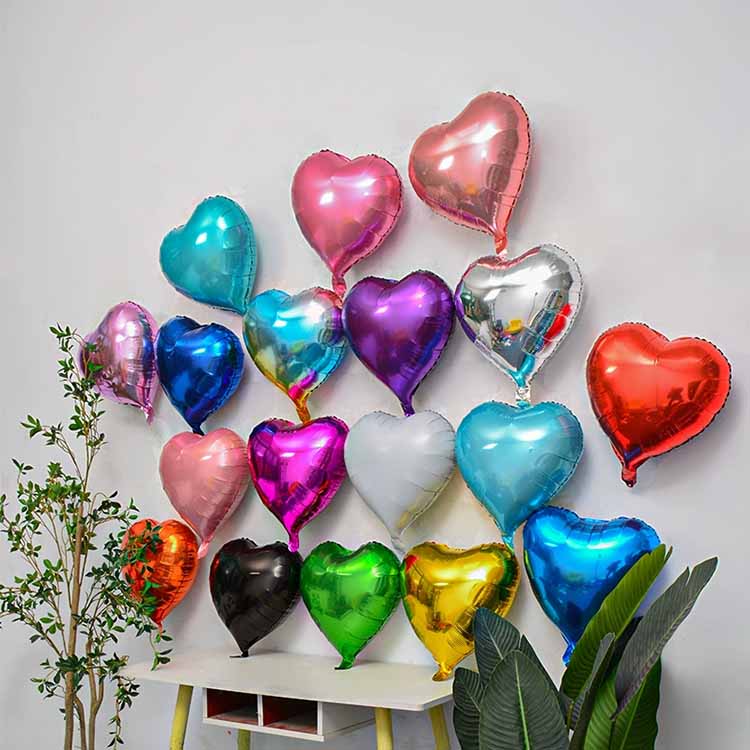 Globo de aluminio en forma de corazón