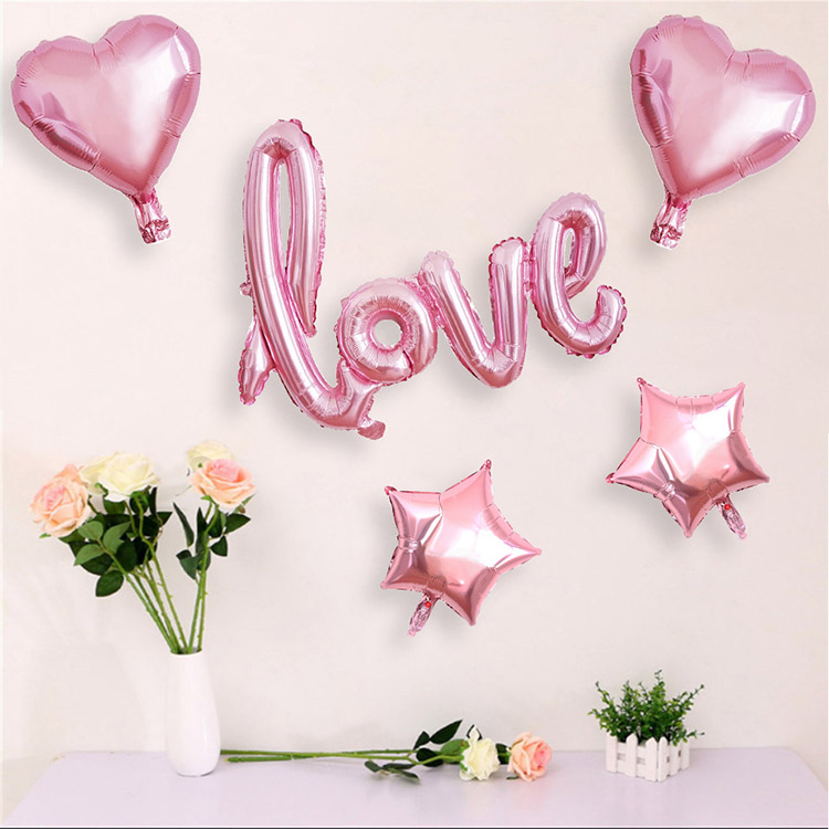 Globos de papel de amor