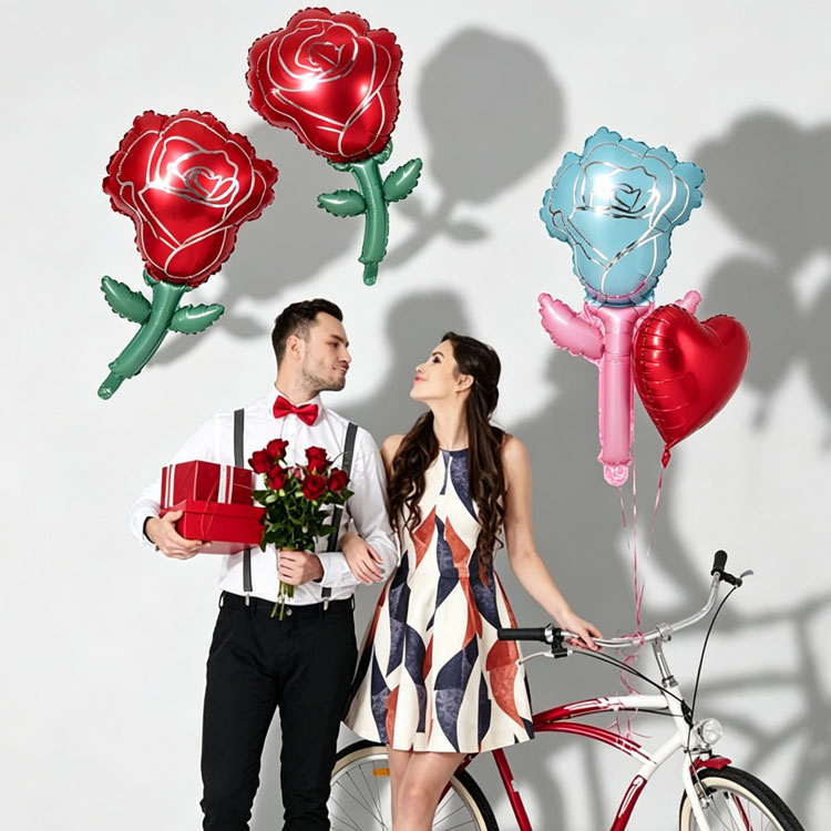 Globo de aluminio con rosas para el día de la madre