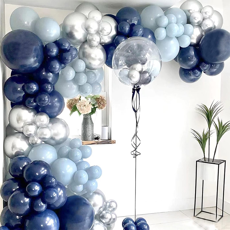 Kit de guirnalda de globos azul noche y azul hielo