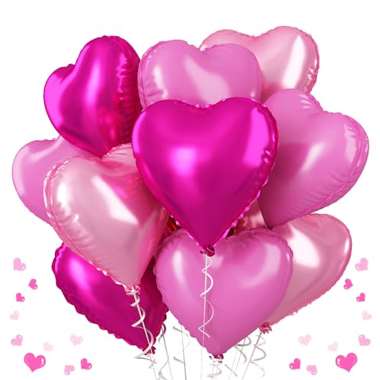 Globos De Corazón Rosa