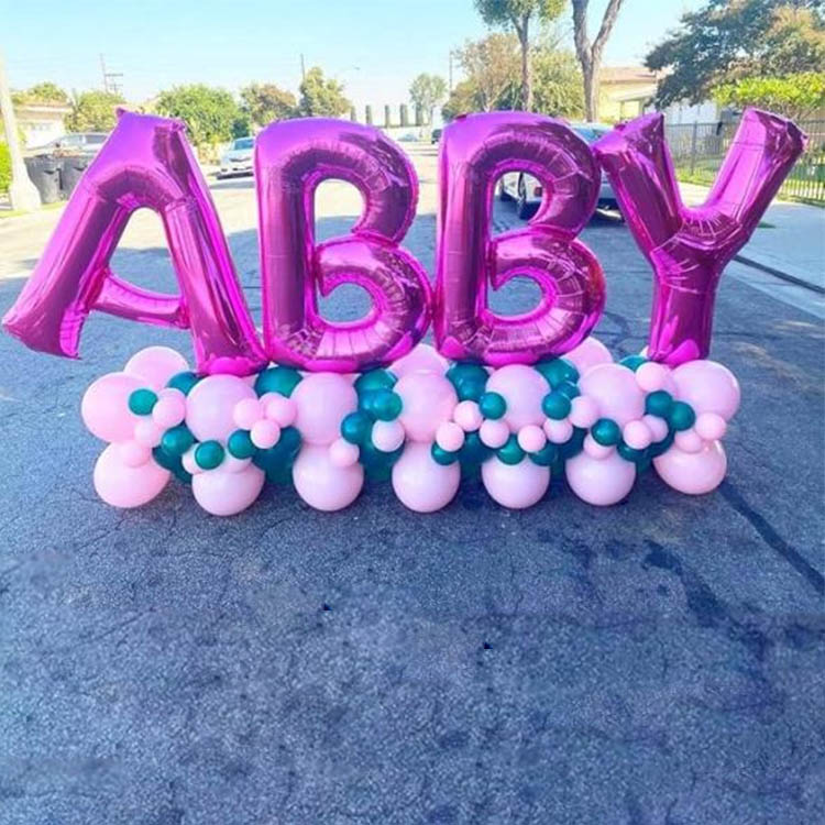 Globo de letra rosa