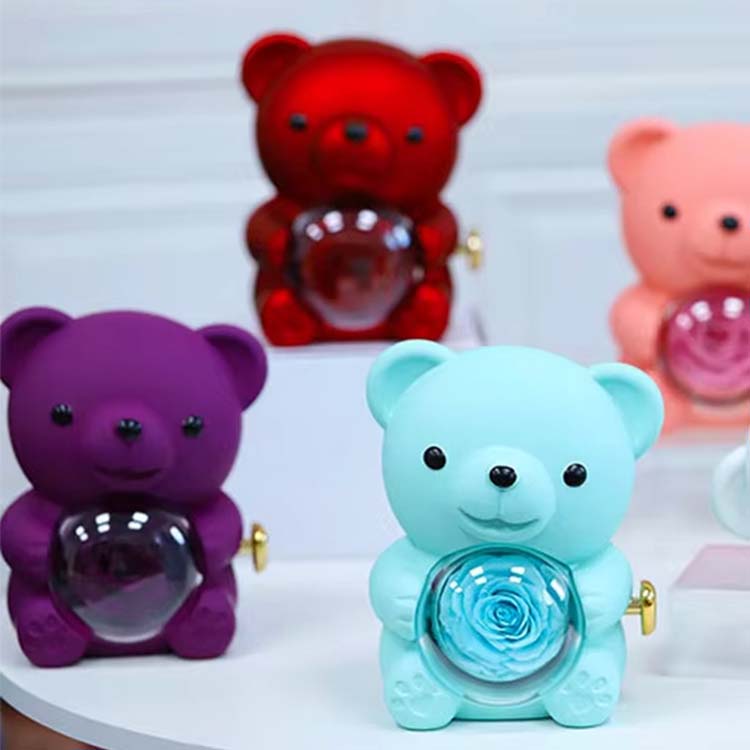Oso Abrazo Sorpresa De Flores Preservadas