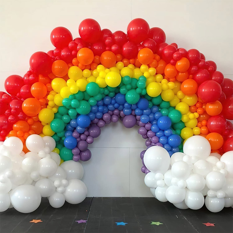 Kit de arco de guirnalda de globos arcoíris