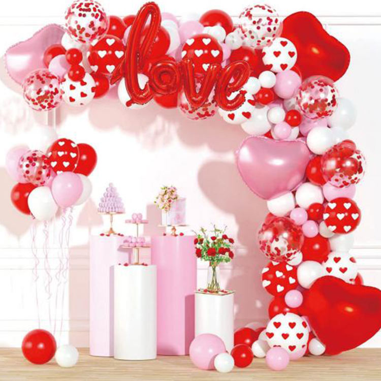 Arco de globos del día de San Valentín