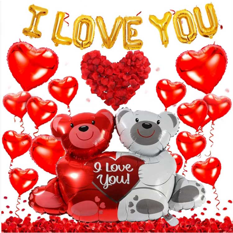 Globos de aluminio para el día de San Valentín