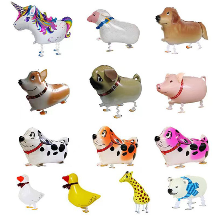 Globos de papel de animales que caminan